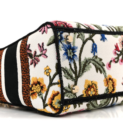 Christian Dior Canvas Embroidered Medium Lady D-Lite Ecru Multicolor 9 of 12