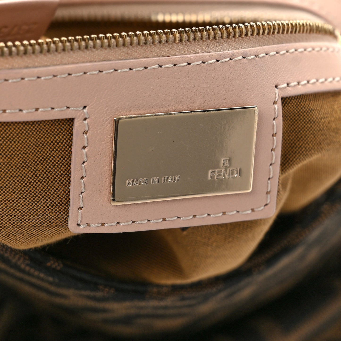 Zucca Cuoio Lucido Small Chef Shoulder Bag Tobacco Bois de Rose
