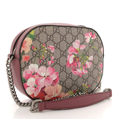Gucci GG Supreme Monogram Blooms Mini Chain Shoulder Bag Beige Multicolor Dry Rose 3 of 11