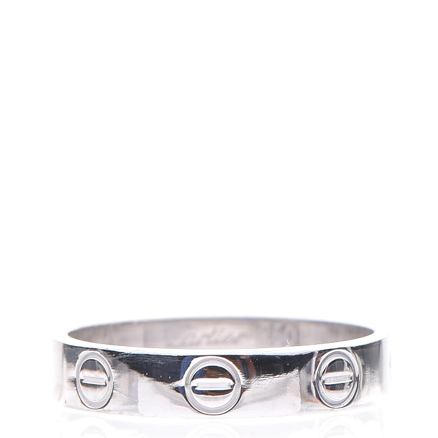 18K White Gold 3.5mm LOVE Wedding Band Ring 50 5.25