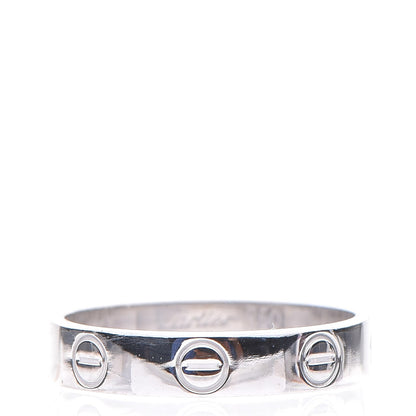 Cartier 18K White Gold 3.5mm LOVE Wedding Band Ring 50 5.25 3 of 5