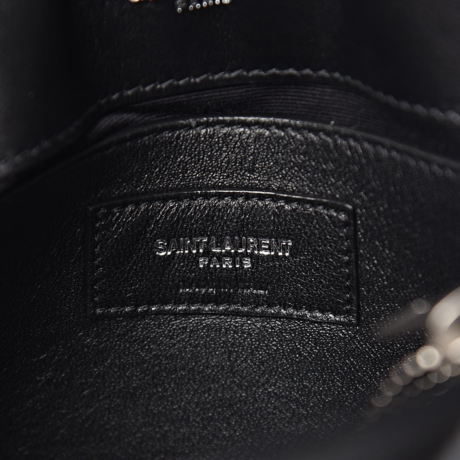 Saint Laurent Calfskin Y Quilted Monogram Small Loulou Chain Satchel Black 9 of 11