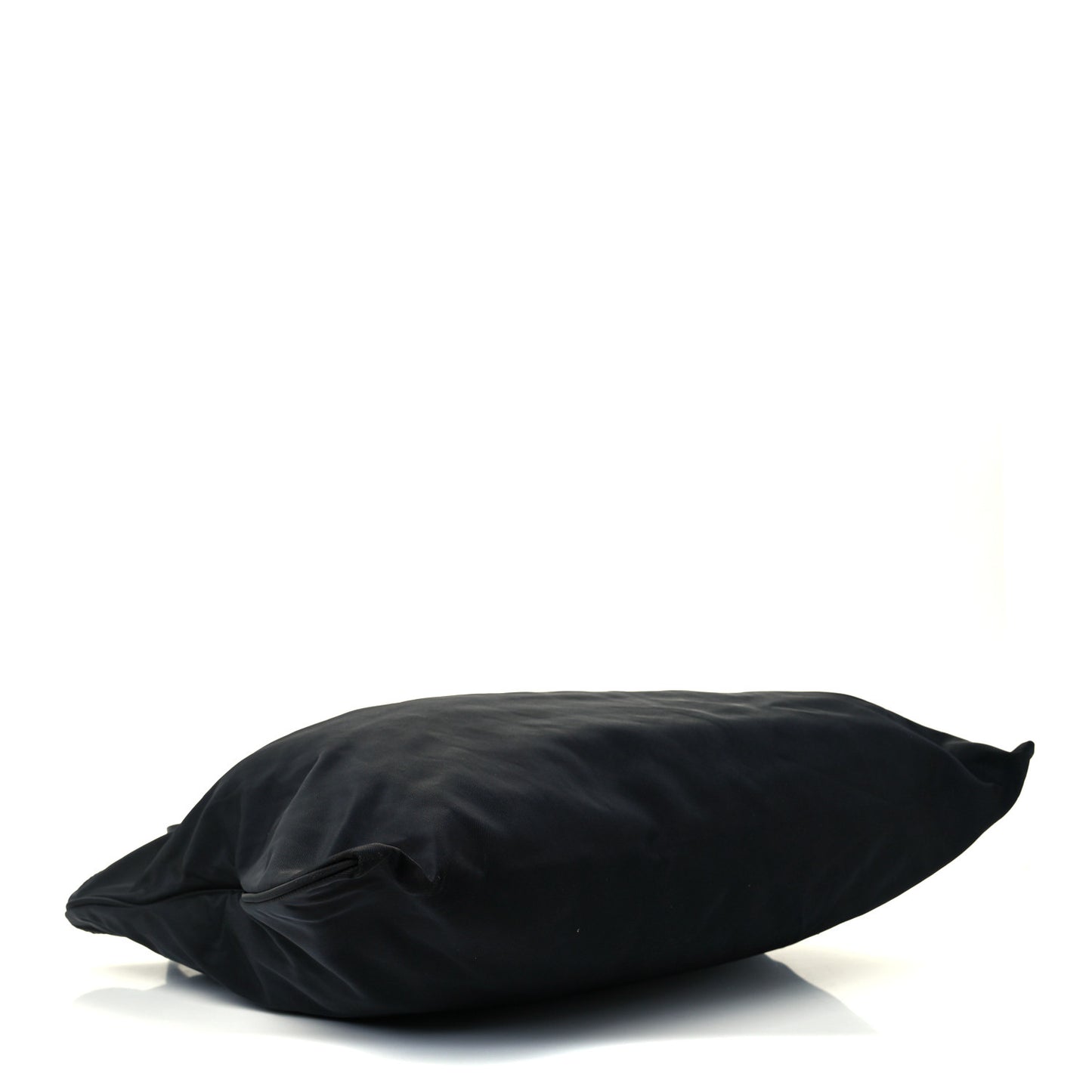 Tessuto Nylon Calfskin Shopping Tote Black