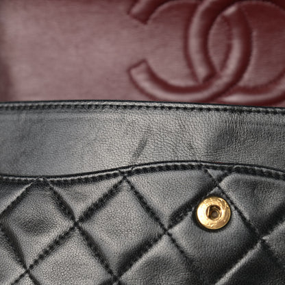 Chanel Lambskin Quilted Medium Double Flap Black 14 of 16