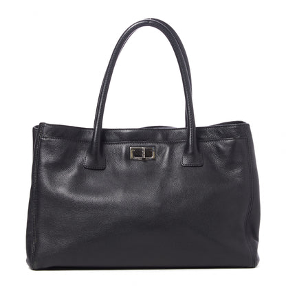 Chanel Calfskin Mademoiselle Lock Cerf Executive Shopper Tote Black 1 of 10