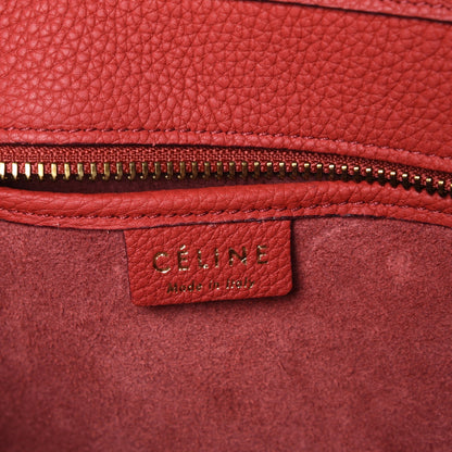 Celine Baby Grained Calfskin Nano Luggage Red 7 of 8