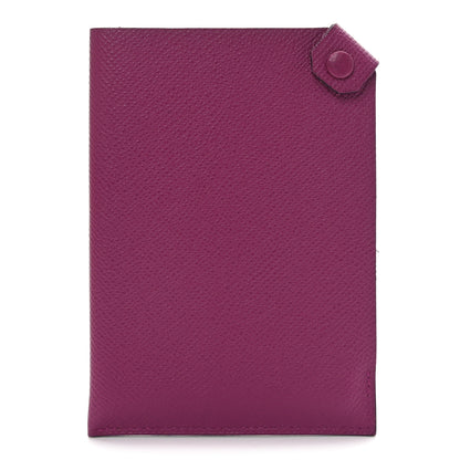 Hermes Chevre Mysore Tarmac PM Passport Holder Rose Pourpre 1 of 7