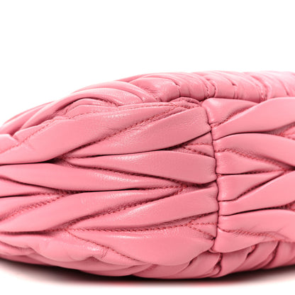 Miu Miu Nappa Matelasse Small Wander Hobo Pink 8 of 10