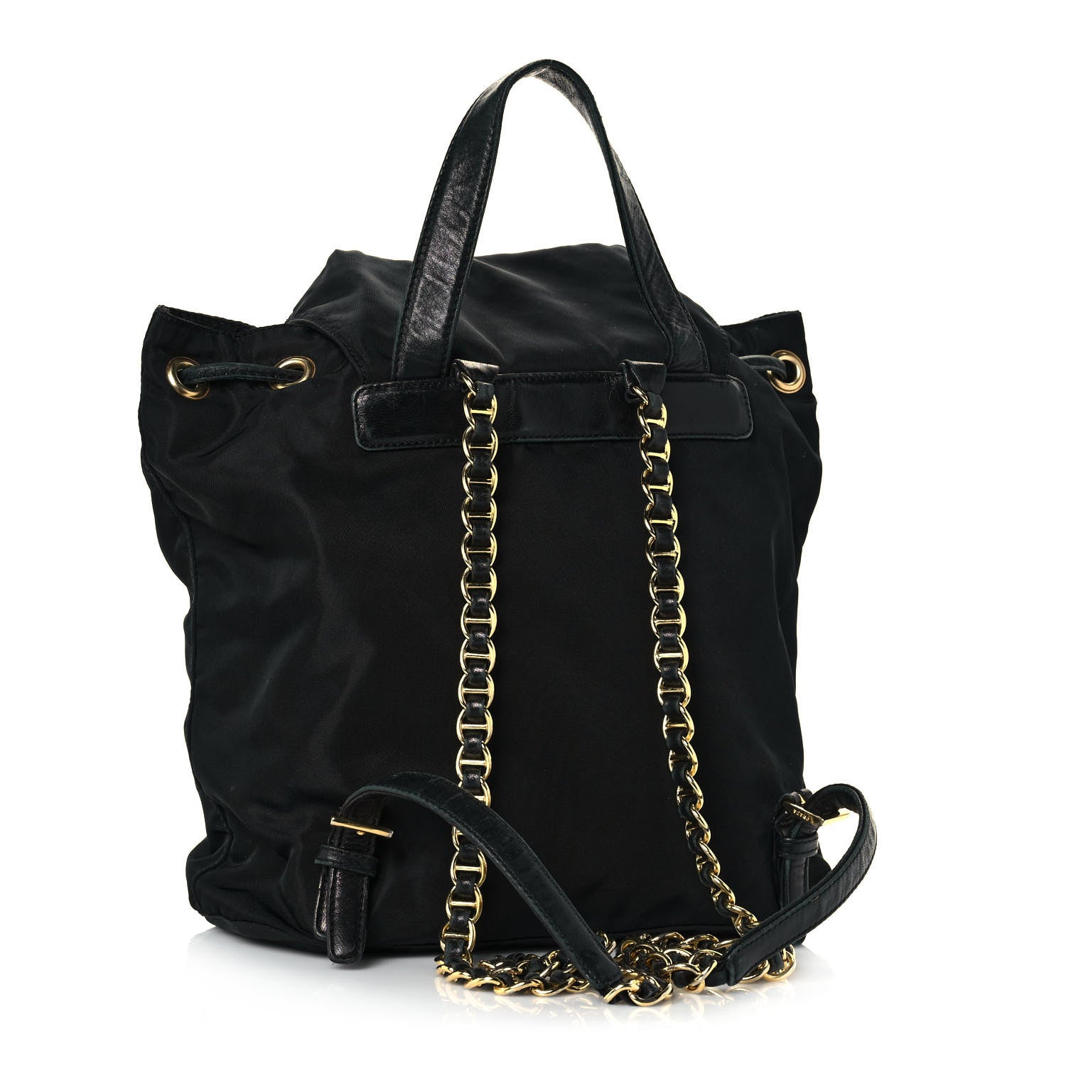 Prada Tessuto Nylon Vela Chain Backpack Black 2 of 15