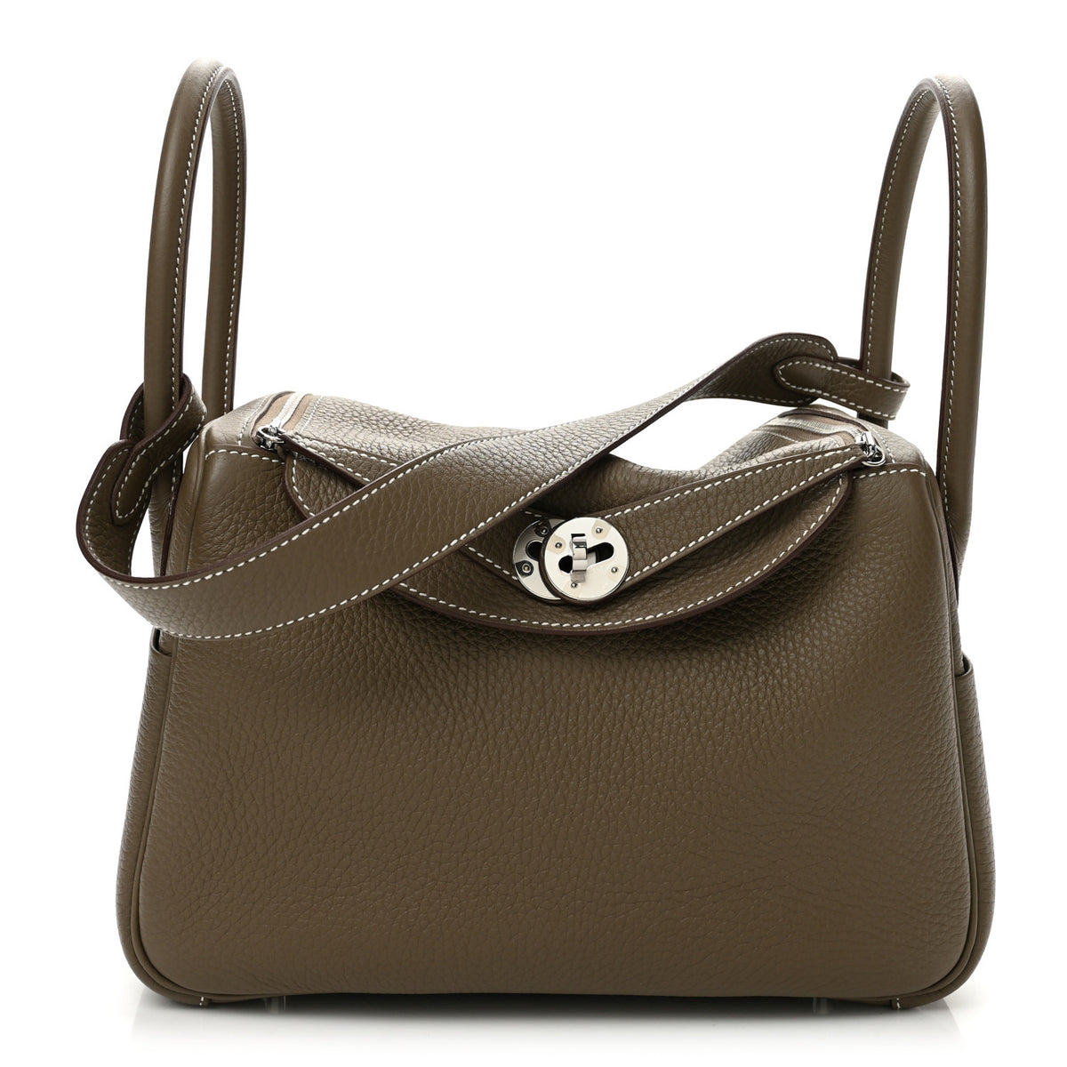 Hermes Taurillon Clemence Lindy 26 Etoupe 1 of 13