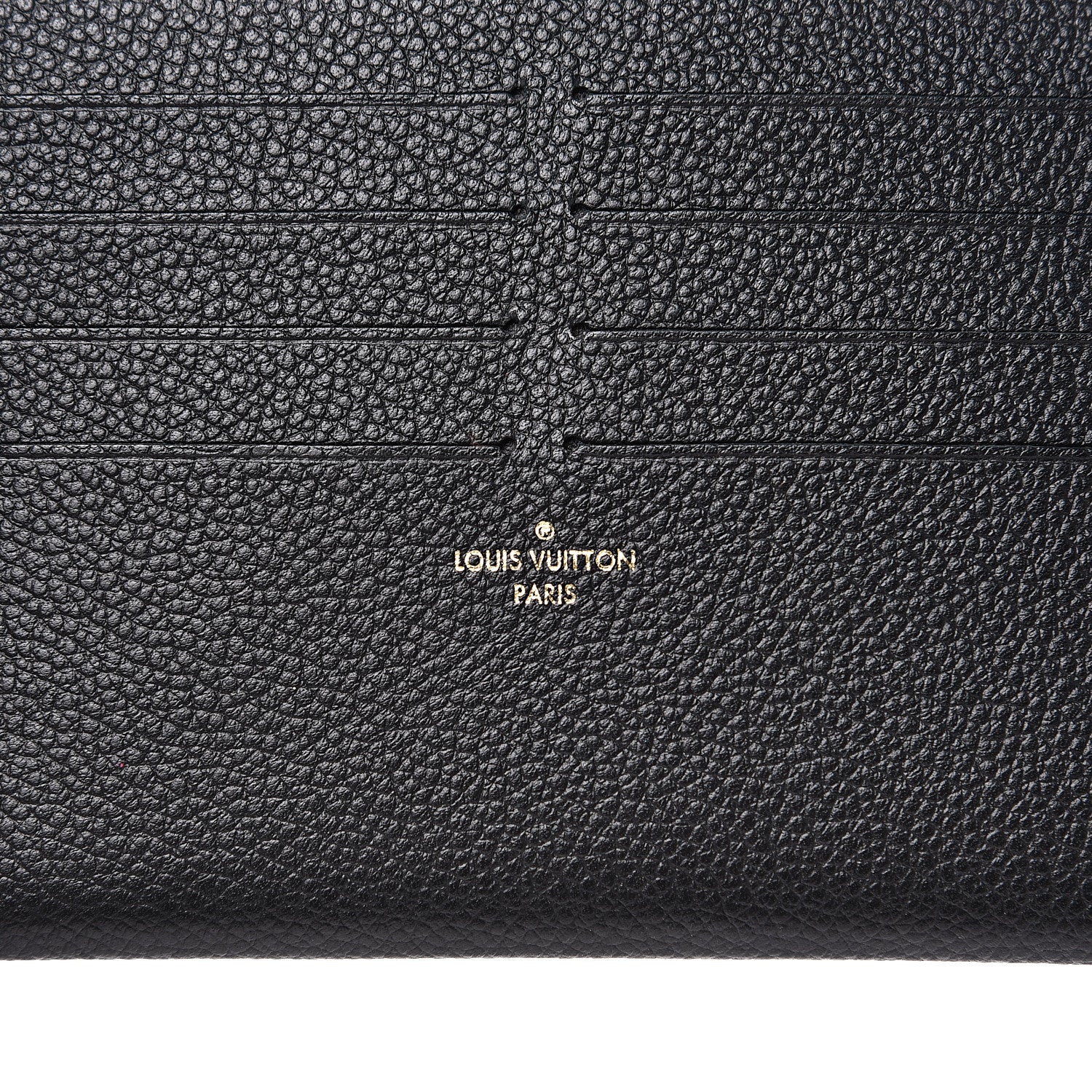 Louis Vuitton Calfskin Felicie Chain Wallet Card Holder Insert Black 5 of 7