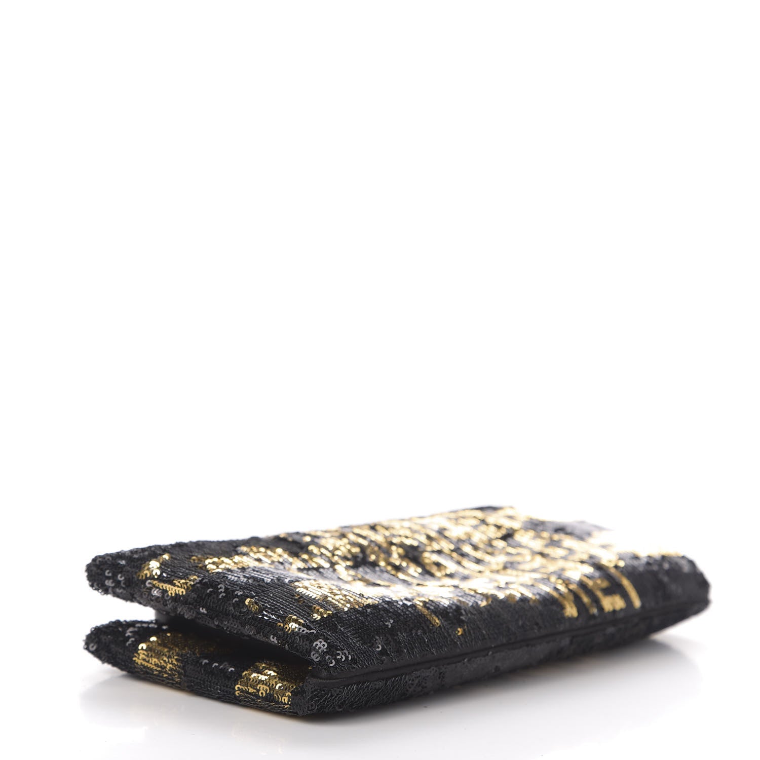 Chanel Sequin La Pausa Clutch Black Gold 4 of 8