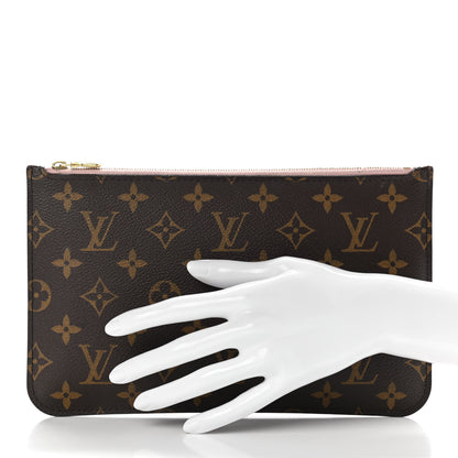 Louis Vuitton Monogram Neverfull MM GM Pochette Rose Ballerine 2 of 8