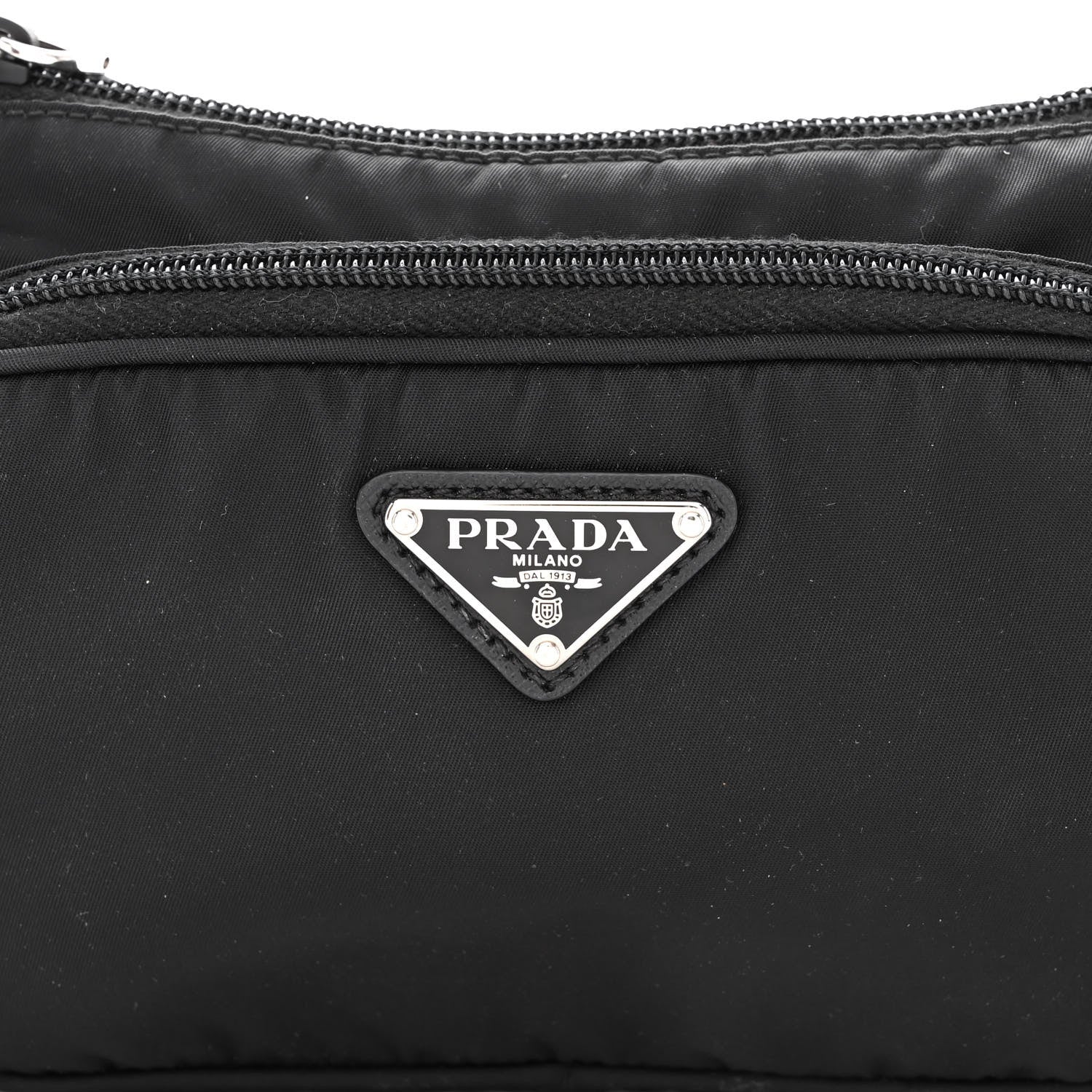 Prada Tessuto Nylon Saffiano Belt Bag Black 10 of 13