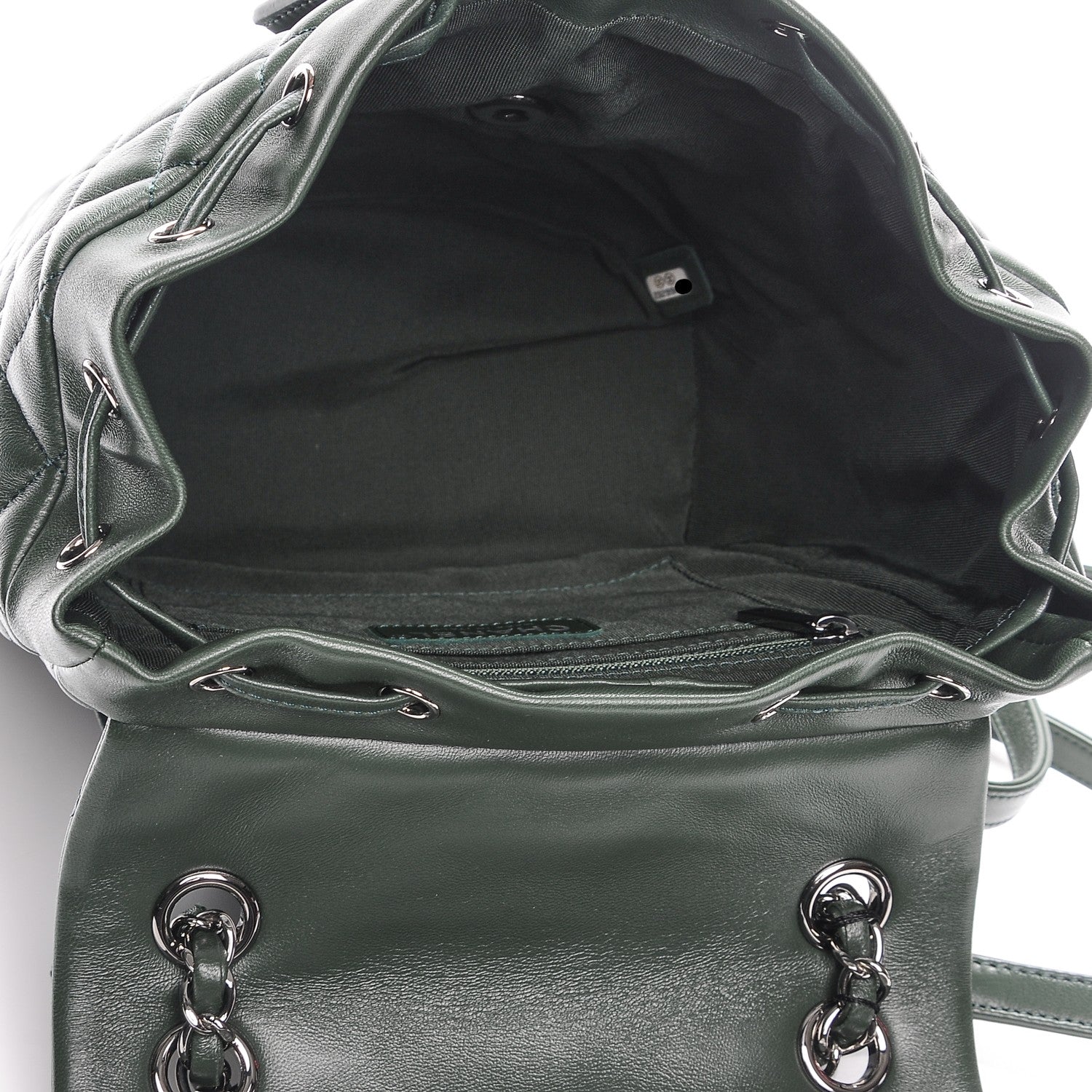 Chanel Lambskin Quilted Small Urban Spirit Backpack Dark Green 5 of 7
