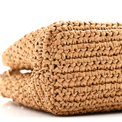 Chanel Braided Raffia Nano Kelly Flap Bag Dark Beige 8 of 10