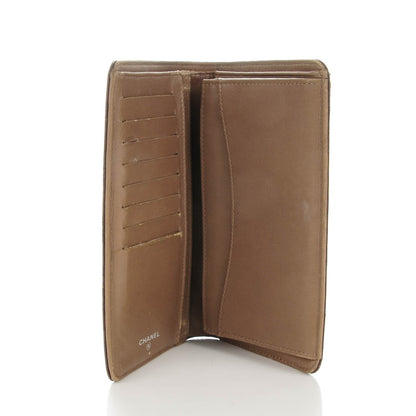 Chanel Lambskin Quilted Yen Wallet Dark Brown 5 of 9