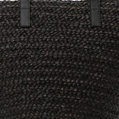 Saint Laurent Raffia Medium Panier Bag Black 8 of 11