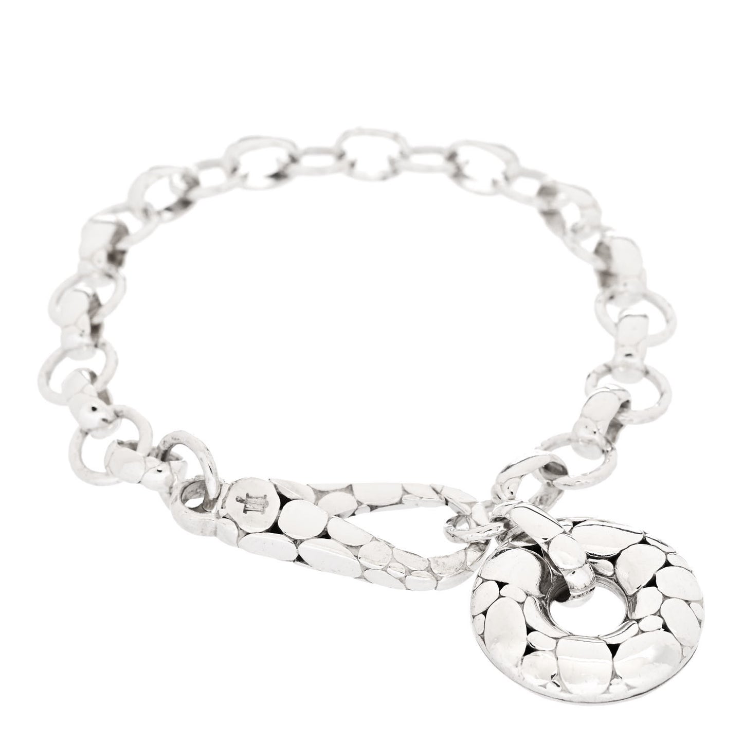 Sterling Silver Kali Donut Charm Link Bracelet