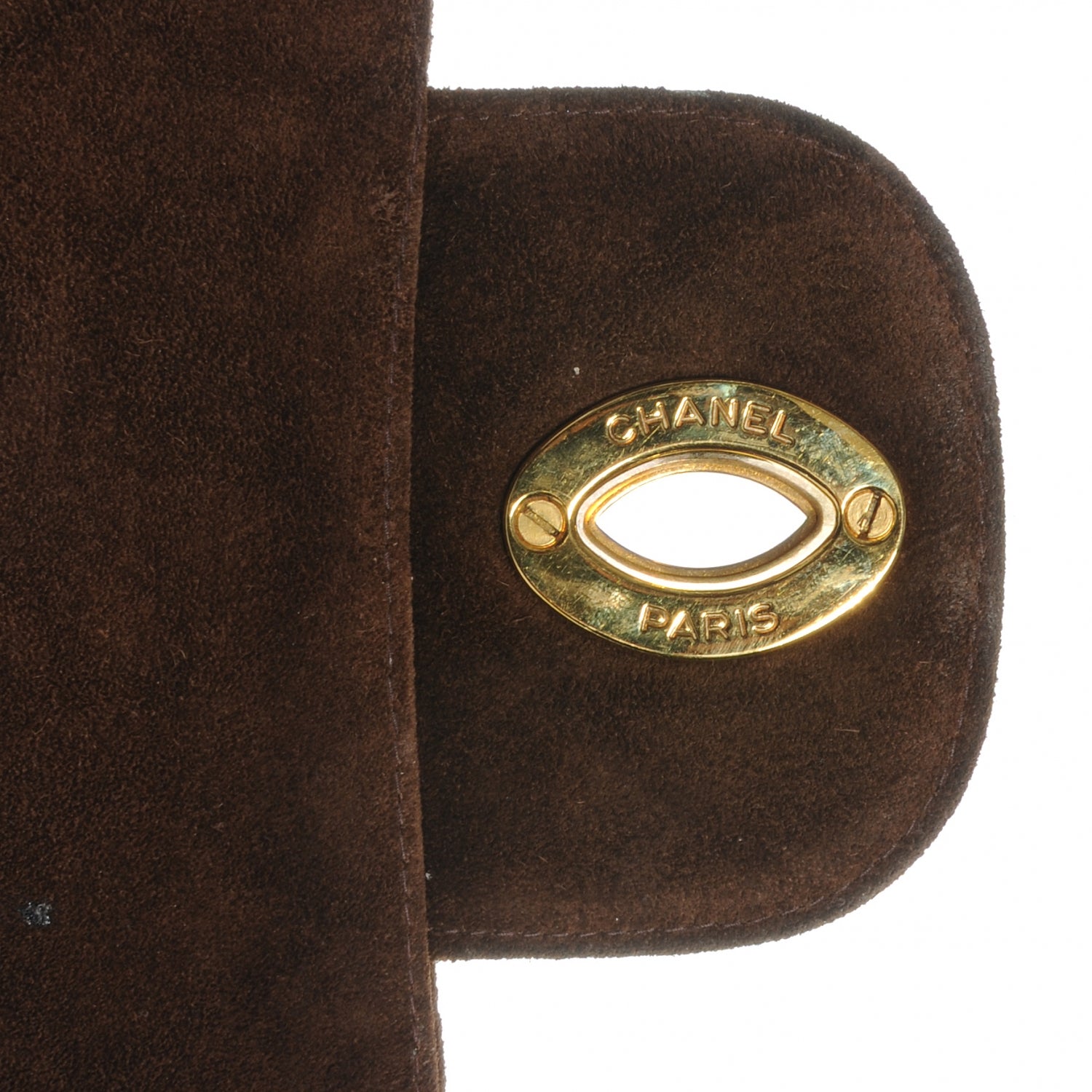 Chanel Suede Quilted Jumbo Flap Brown 5 of 8