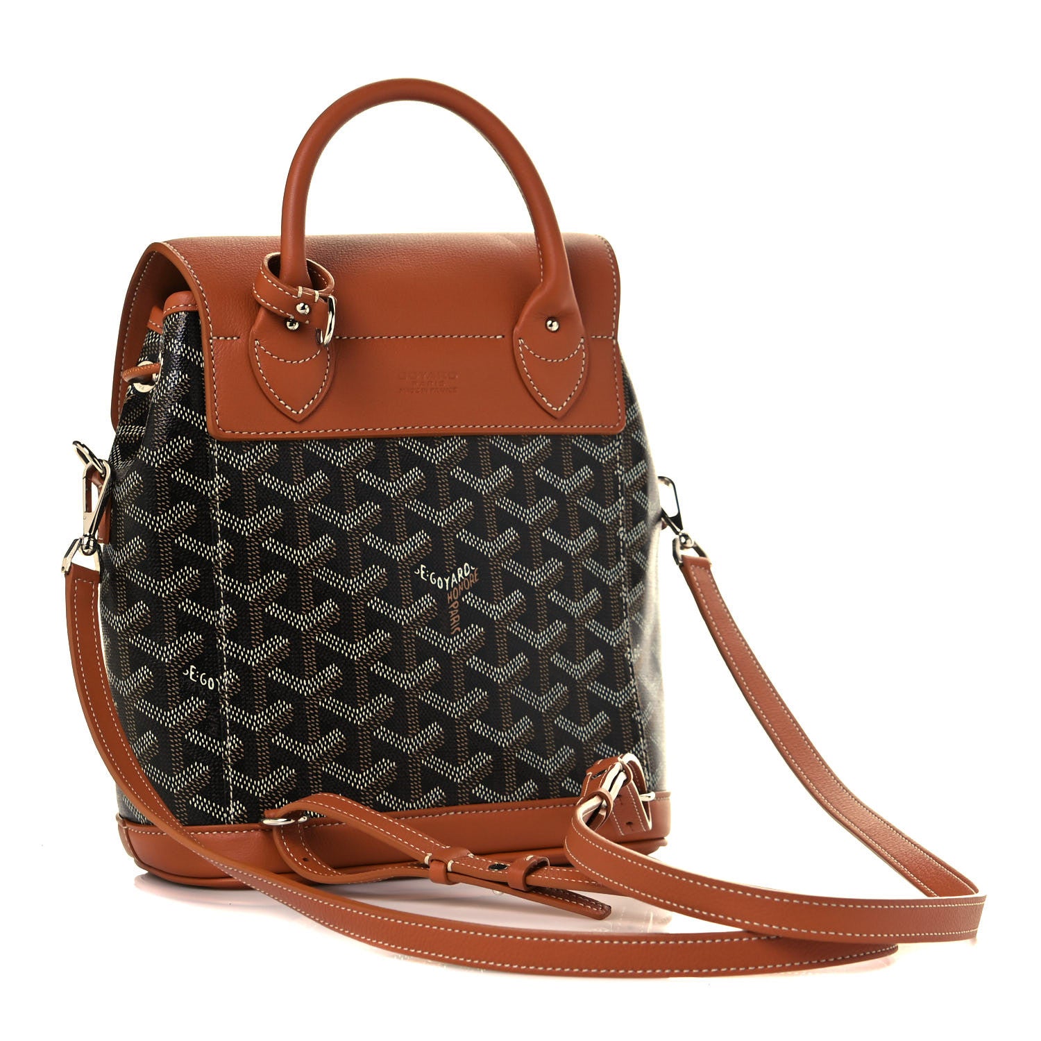 Goyard Goyardine Calfskin Mini Alpin Backpack Black Gold 3 of 11