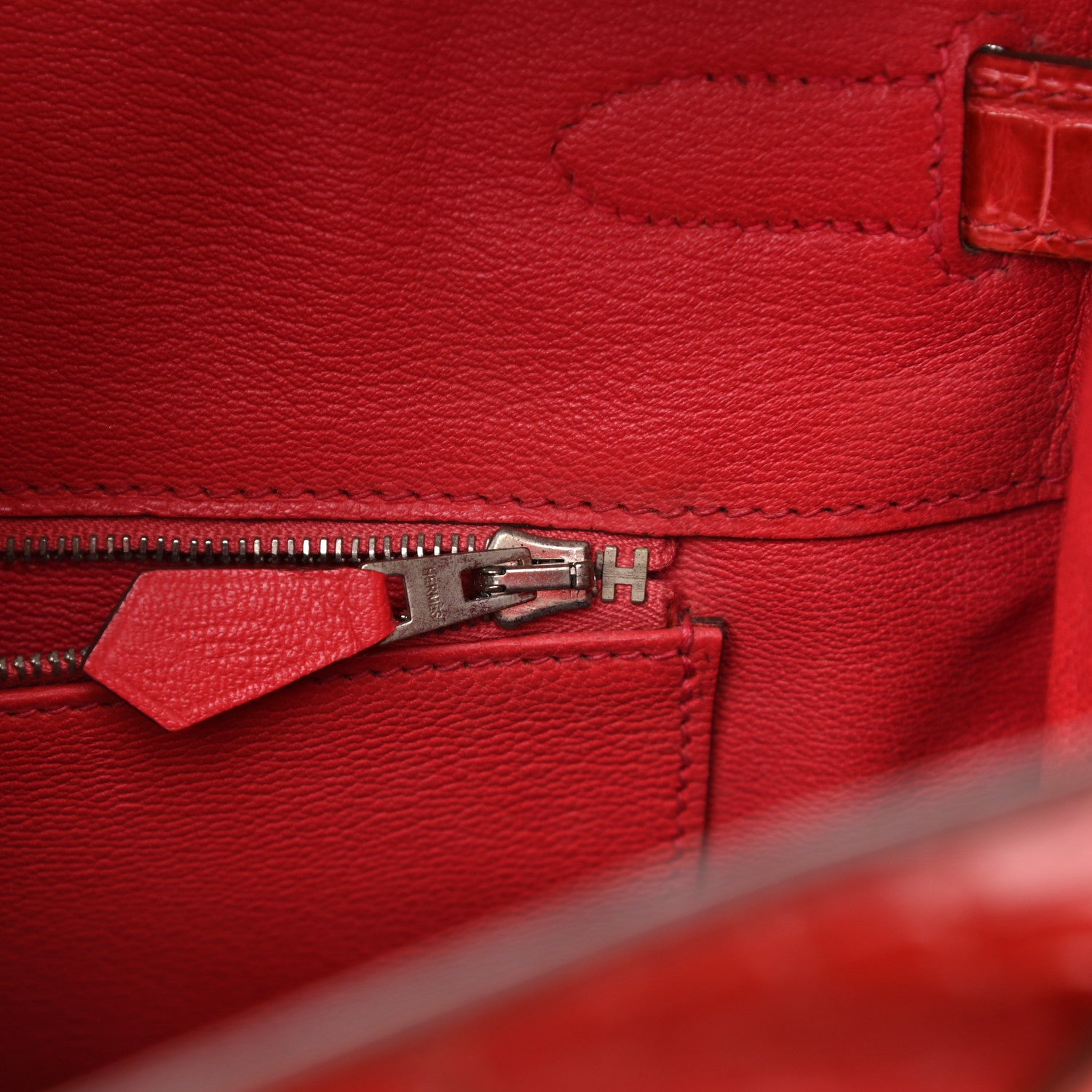 Hermes Shiny Porosus Crocodile Birkin 35 Bougainvillea 14 of 23