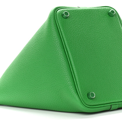 Hermes Taurillon Clemence Monochrome Picotin Lock 18 PM Bambou 9 of 11