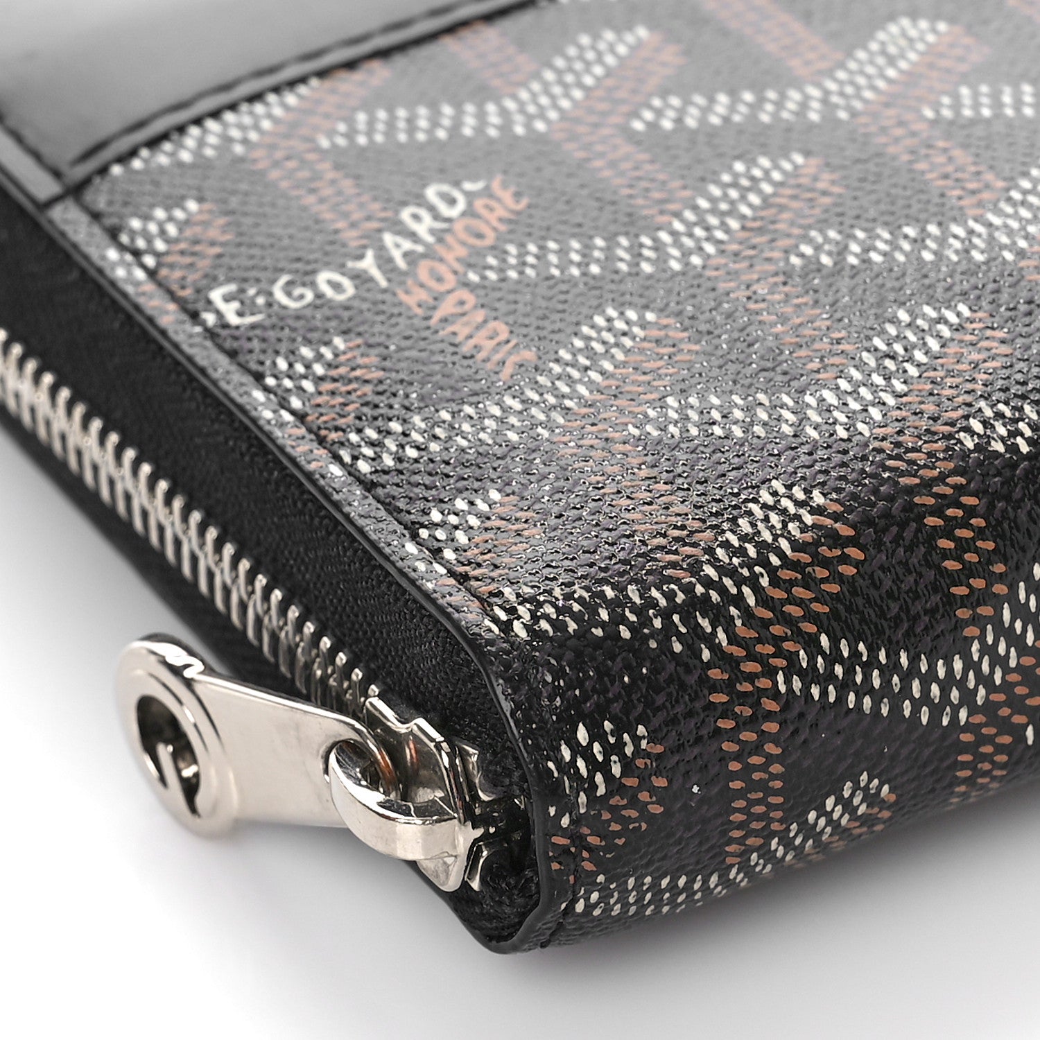 Goyard Goyardine Matignon Zip Around GM Wallet Black 8 of 9