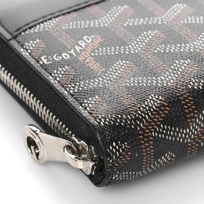 Goyard Goyardine Matignon Zip Around GM Wallet Black 8 of 9
