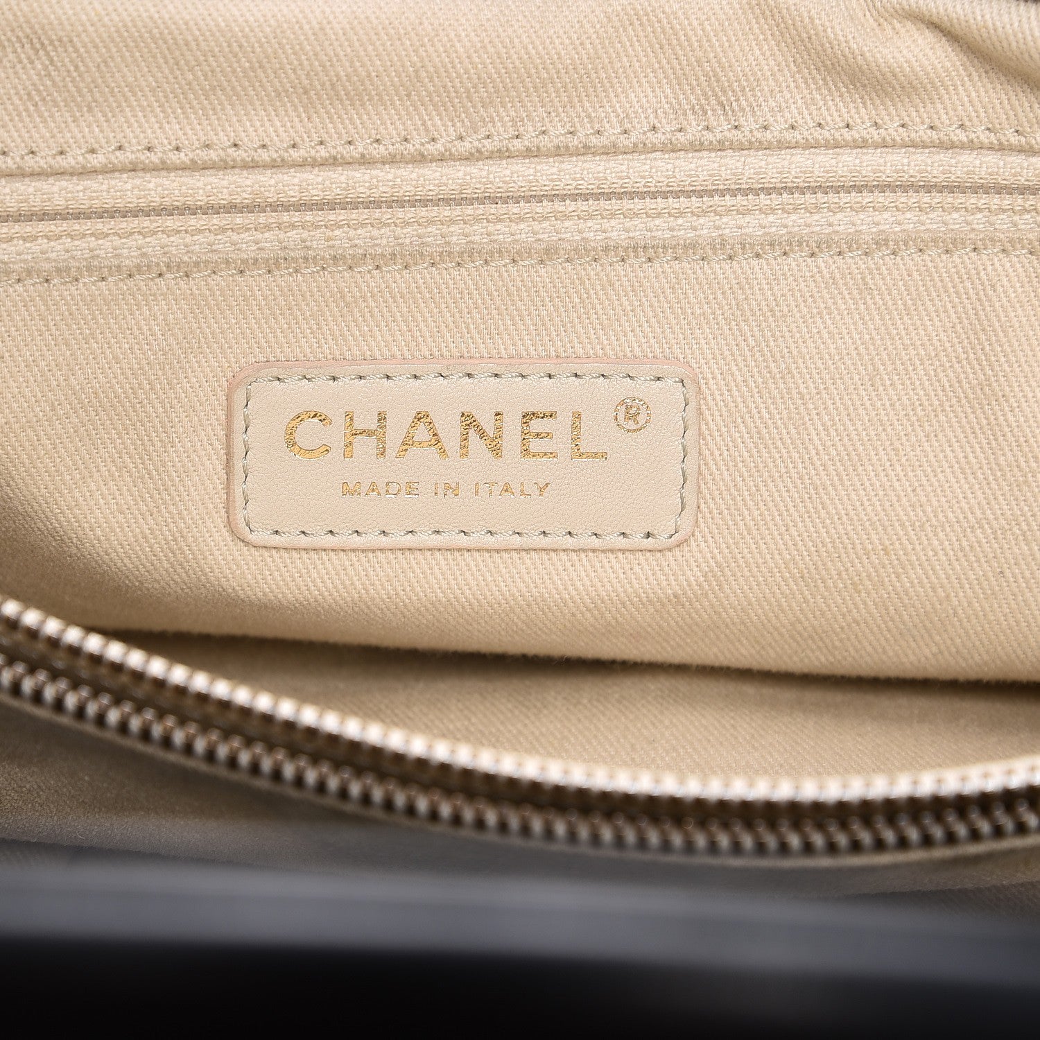 Chanel Calfskin Large Retro Girl Shopping Tote Black 9 of 12