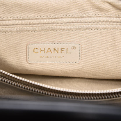 Chanel Calfskin Large Retro Girl Shopping Tote Black 9 of 12