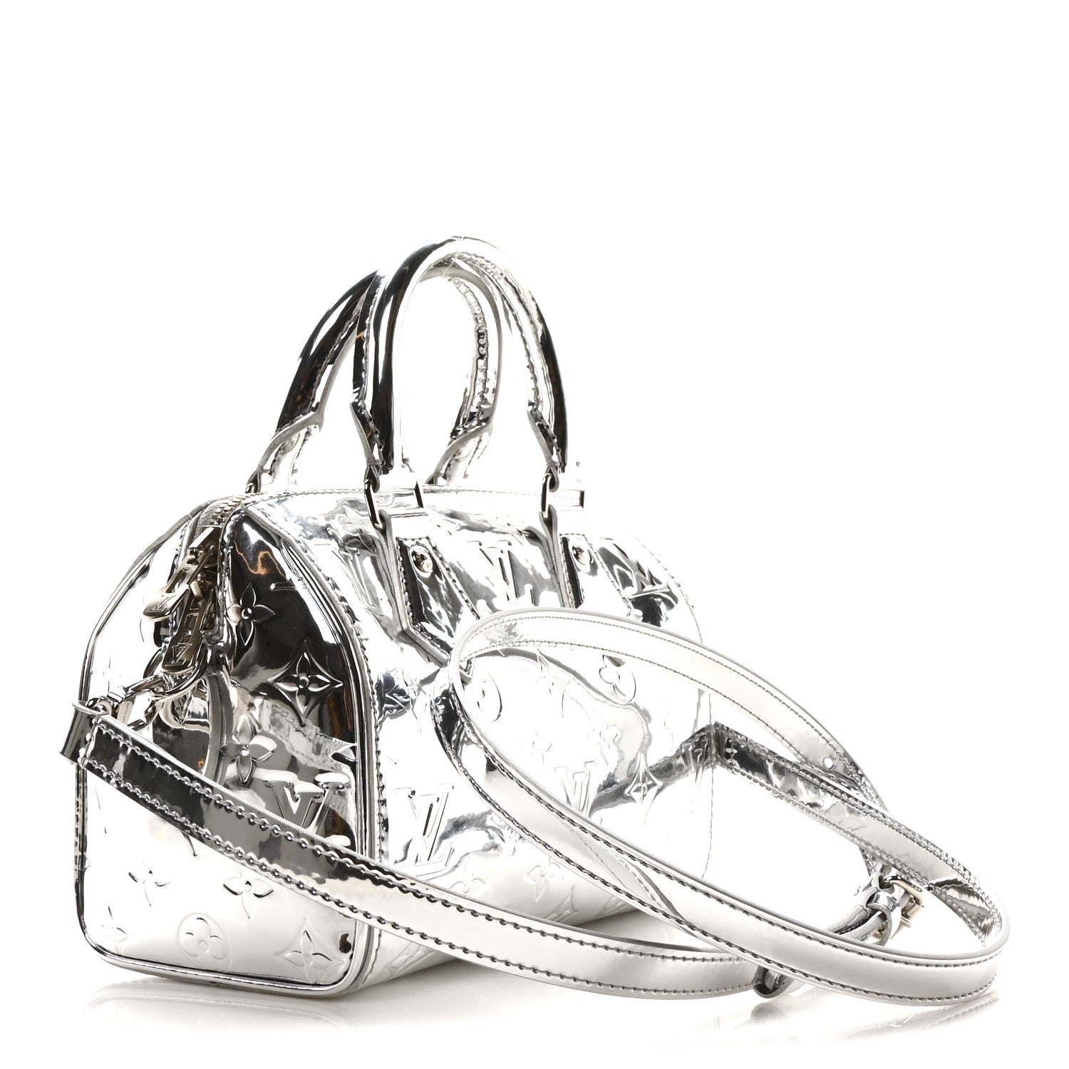 Louis Vuitton Monogram Miroir Speedy Bandouliere 20 Silver 3 of 9