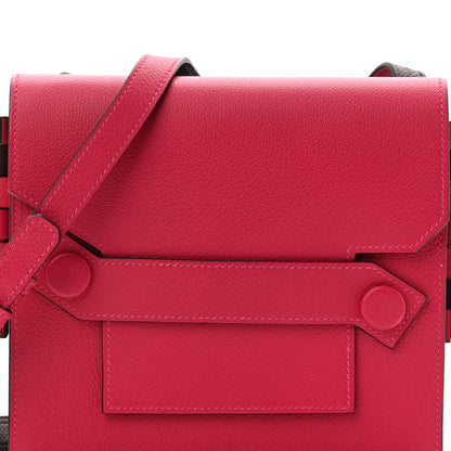 Hermes Evercolor Twins Bag Framboise Rouge Sellier 8 of 11