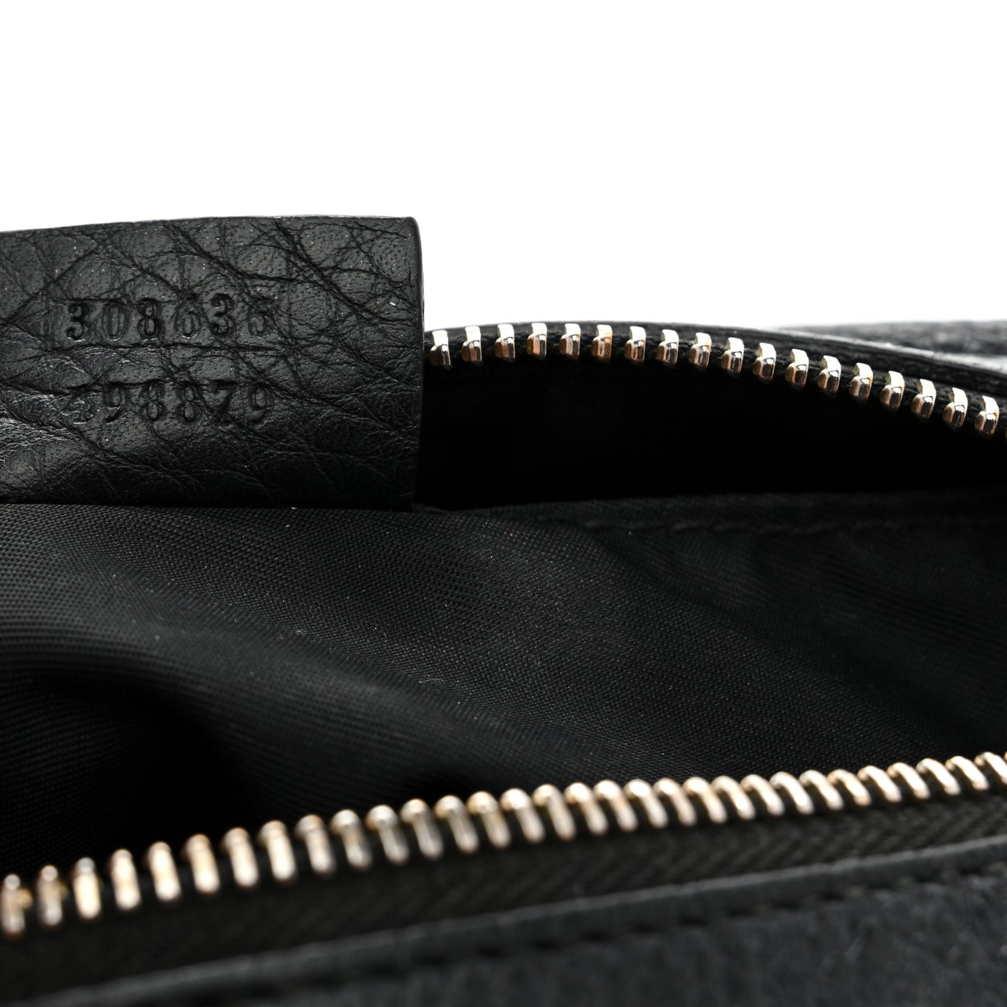 Pebbled Calfskin Medium Soho Cosmetic Case Black