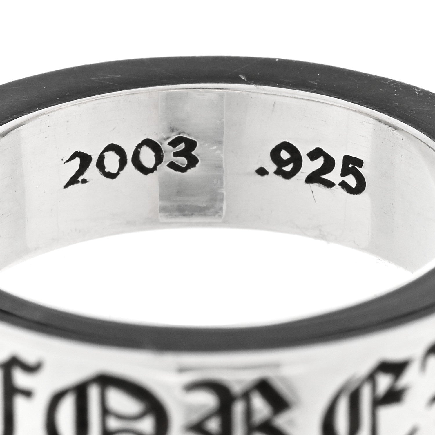 Chrome Hearts Sterling Silver Forever Spacer Ring 56 7.5 4 of 5