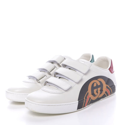 Gucci Miro Soft Calfskin Interlocking G Womens New Ace Sneakers 36 White Red Flame Green 3 of 11