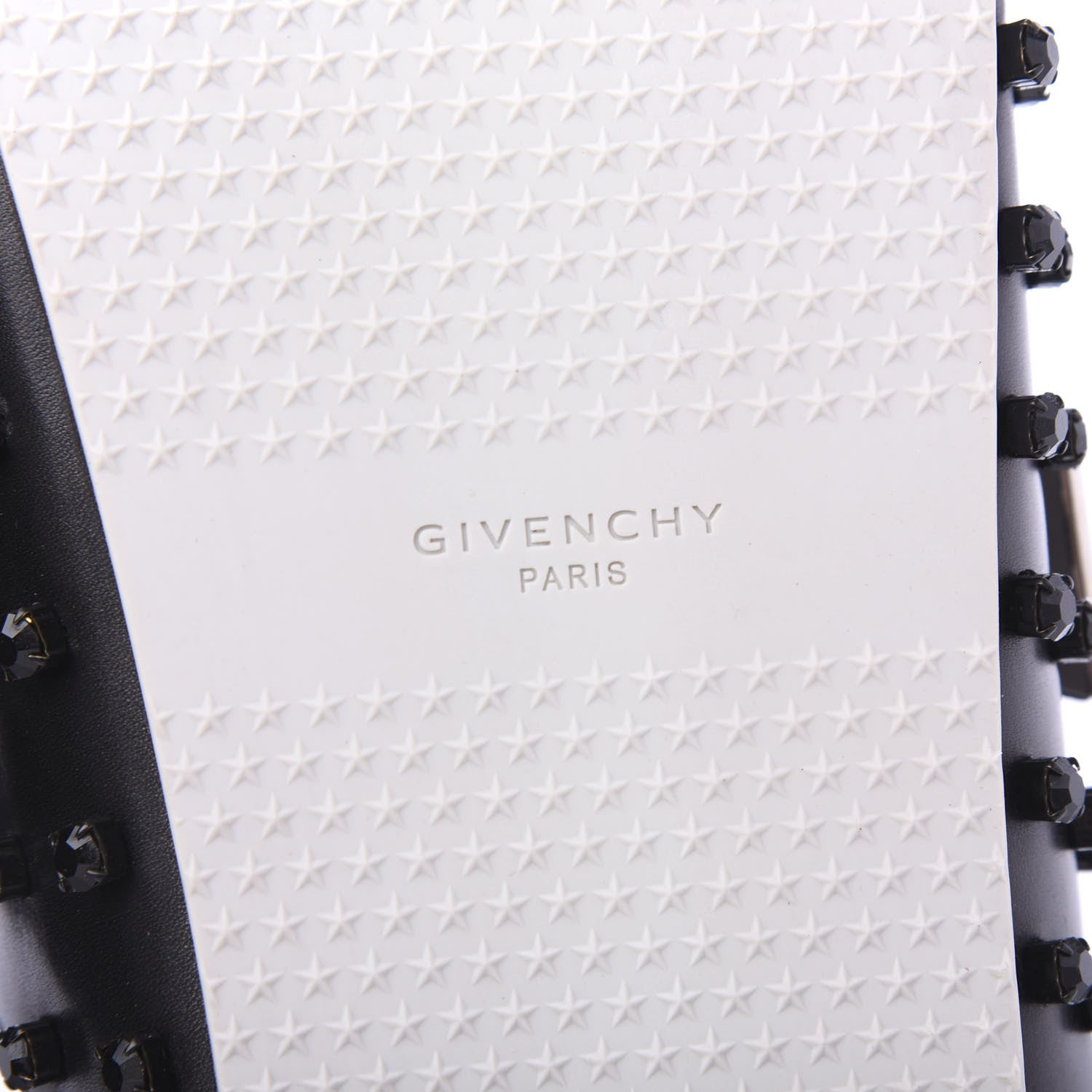 Givenchy Calfskin Crystal Embellished Mens Double Buckle Slide Sandals 42 Black 6 of 9