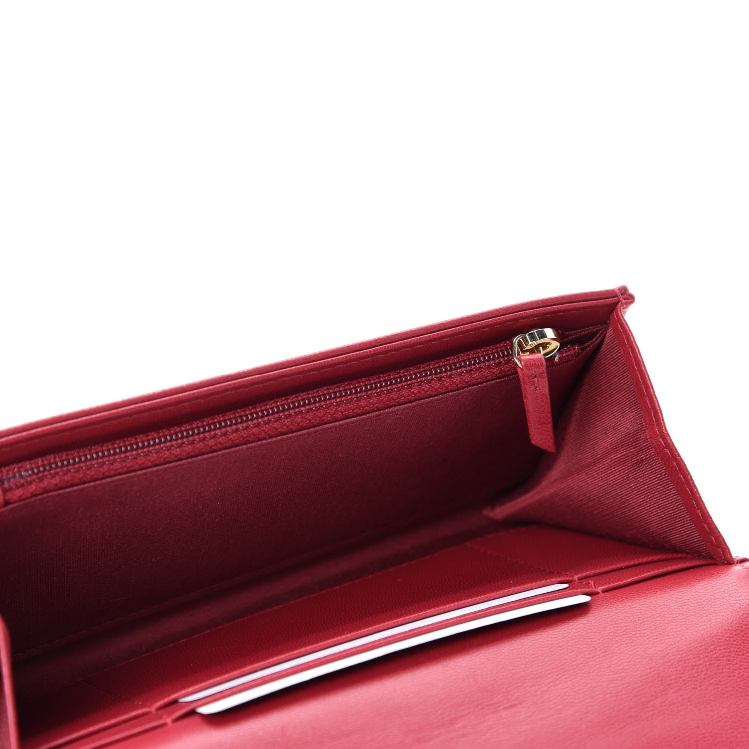 Chanel Goatskin Quilted Chanel 19 Flap Wallet Red 5 of 8