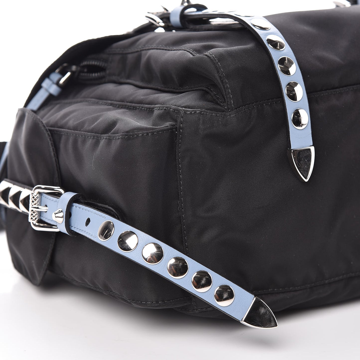 Nylon New Vela Studded Messenger Black Astrale