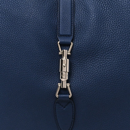 Gucci Soft Grained Calfskin Large Jackie Hobo Classic Blue Marine 9 of 14