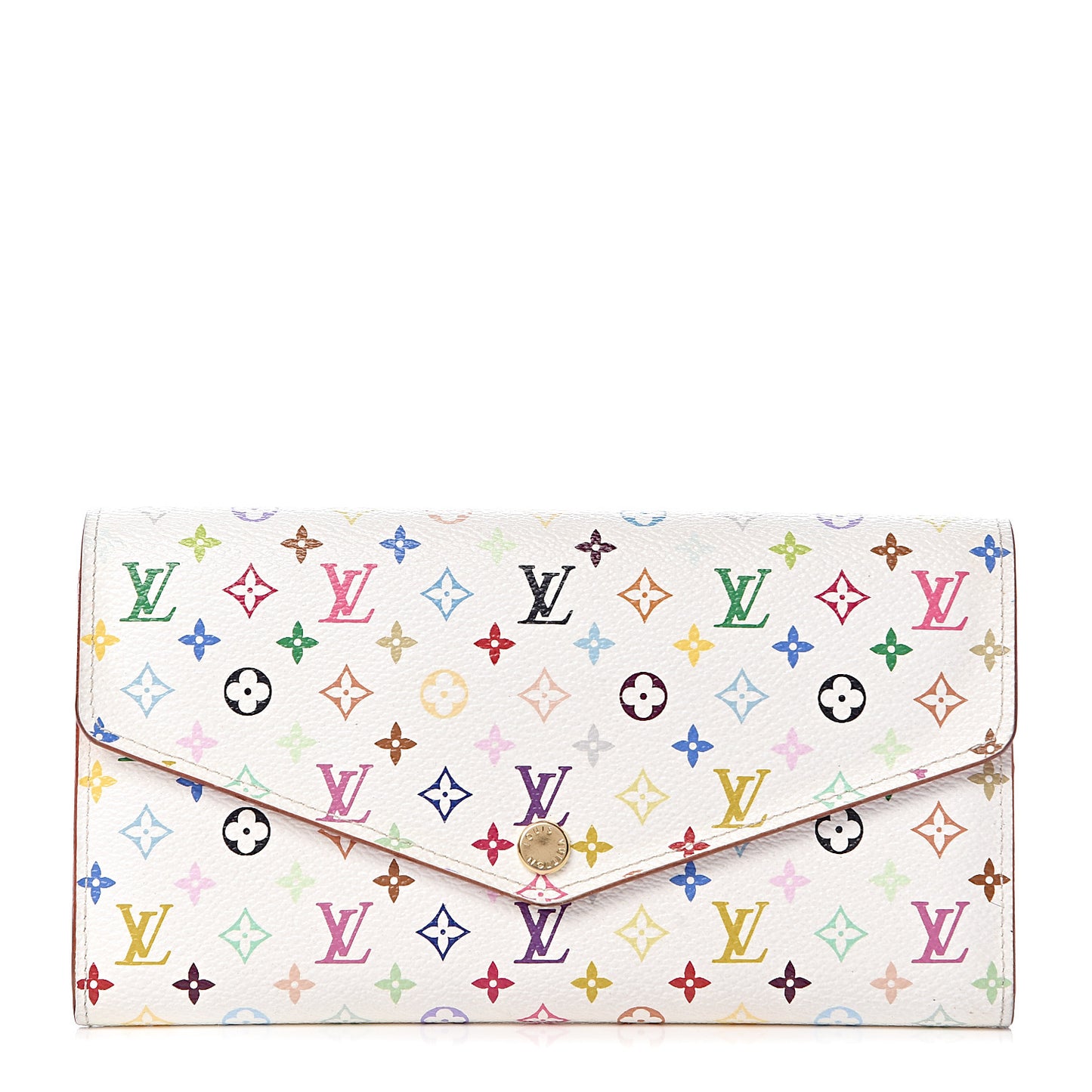 Monogram Multicolor Sarah Wallet NM White Litchi