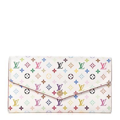 Louis Vuitton Monogram Multicolor Sarah Wallet NM White Litchi 1 of 14