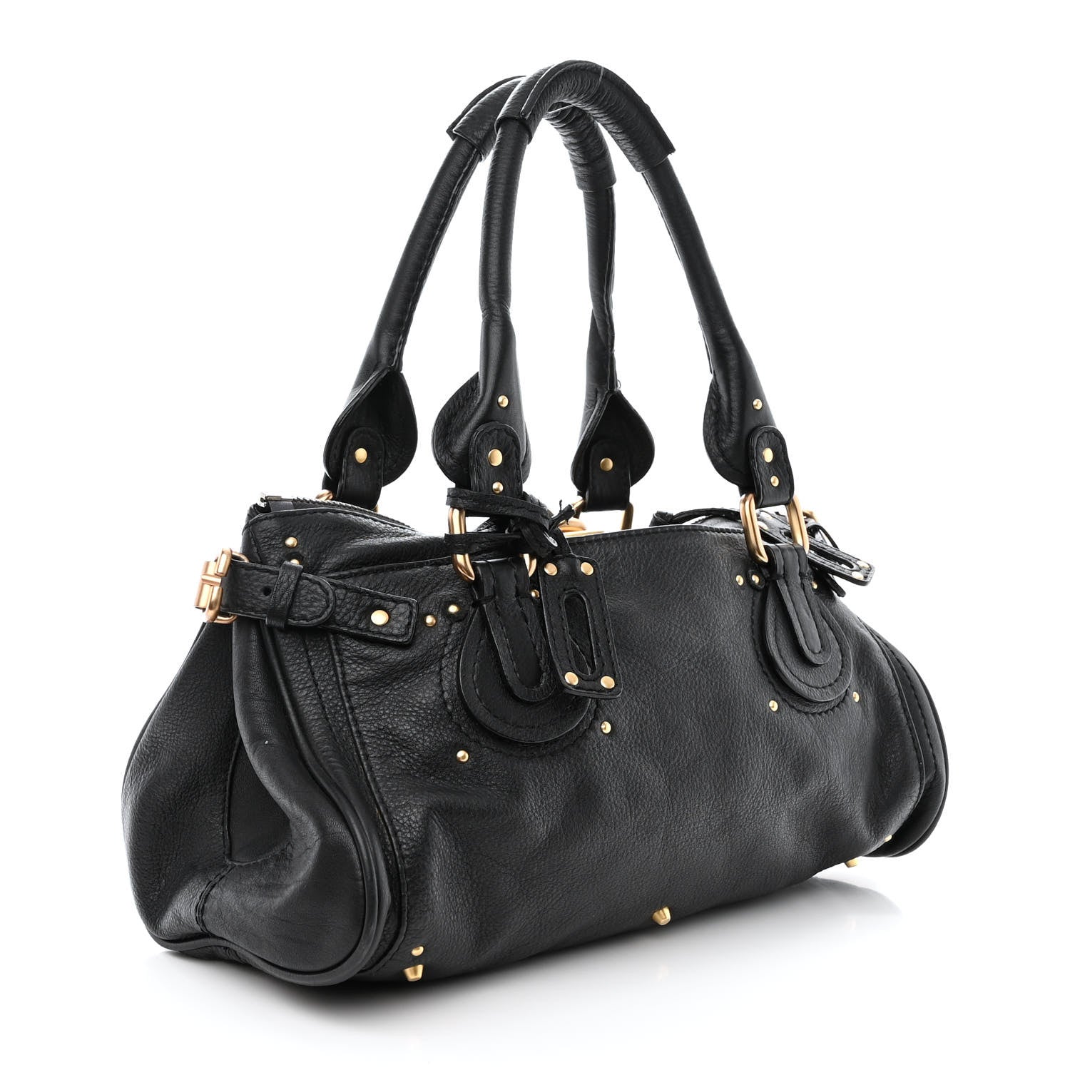 Chloe Leather Medium Paddington Satchel Black 3 of 14