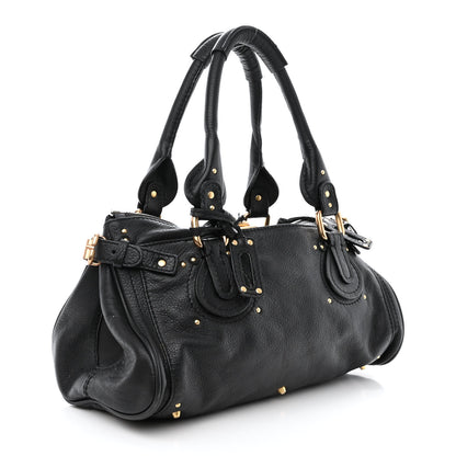 Chloe Leather Medium Paddington Satchel Black 3 of 14