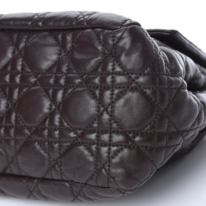 Christian Dior Lambskin Cannage Large New Lock Flap Bag Brown 6 of 10