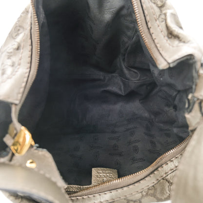 Gucci Guccissima Medium Jockey Hobo Metallic Pewter 4 of 12
