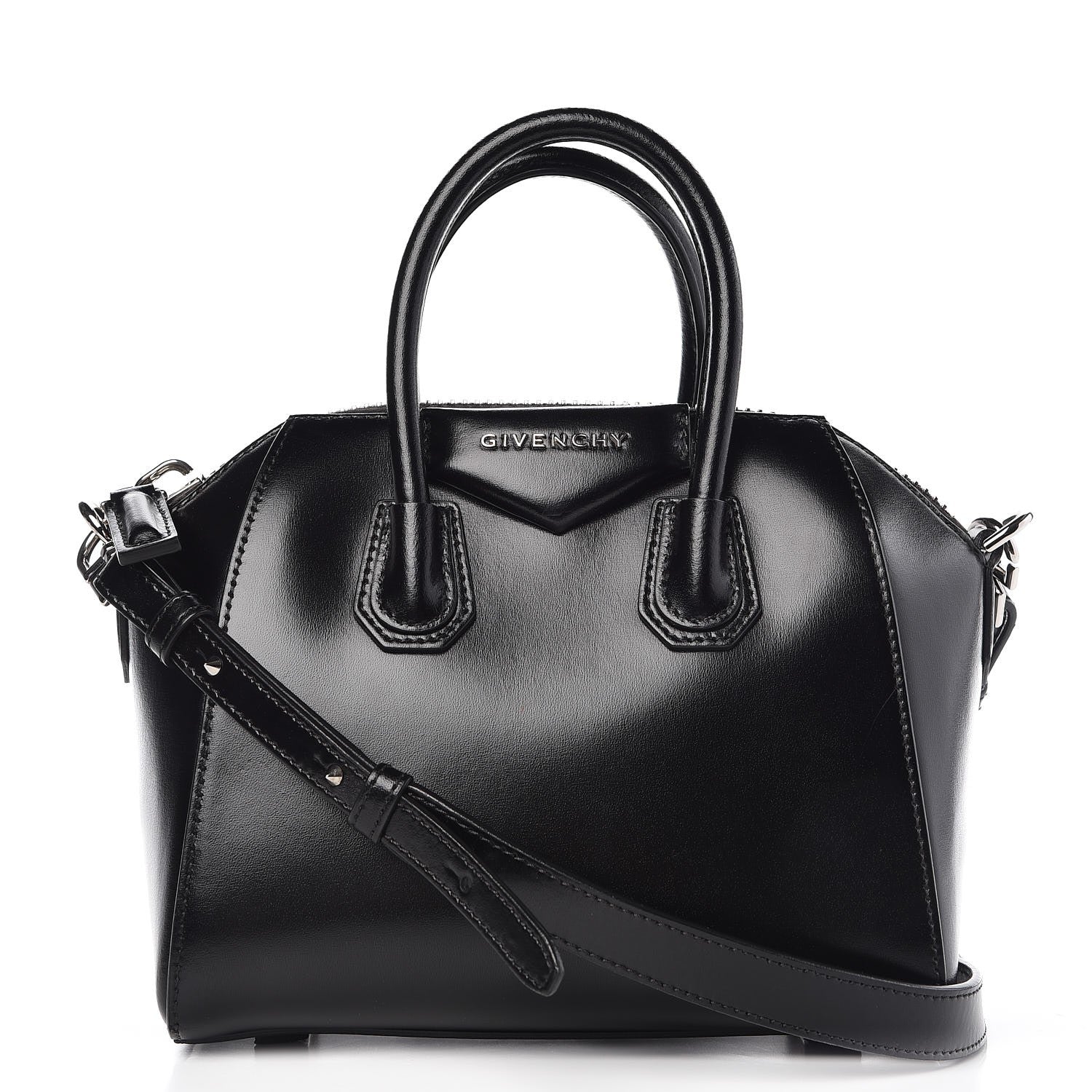 Givenchy Shiny Lord Calfskin Mini Antigona Black 1 of 8