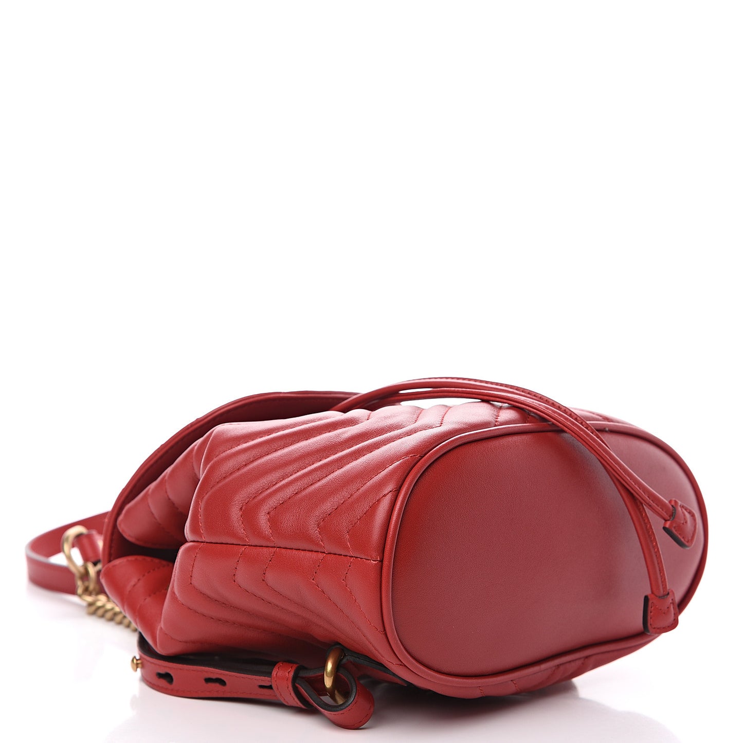 Calfskin Matelasse GG Marmont Flap Backpack Hibiscus Red