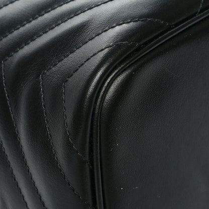 Gucci Calfskin Matelasse Large GG Marmont Vanity Cosmetic Case Black 8 of 12