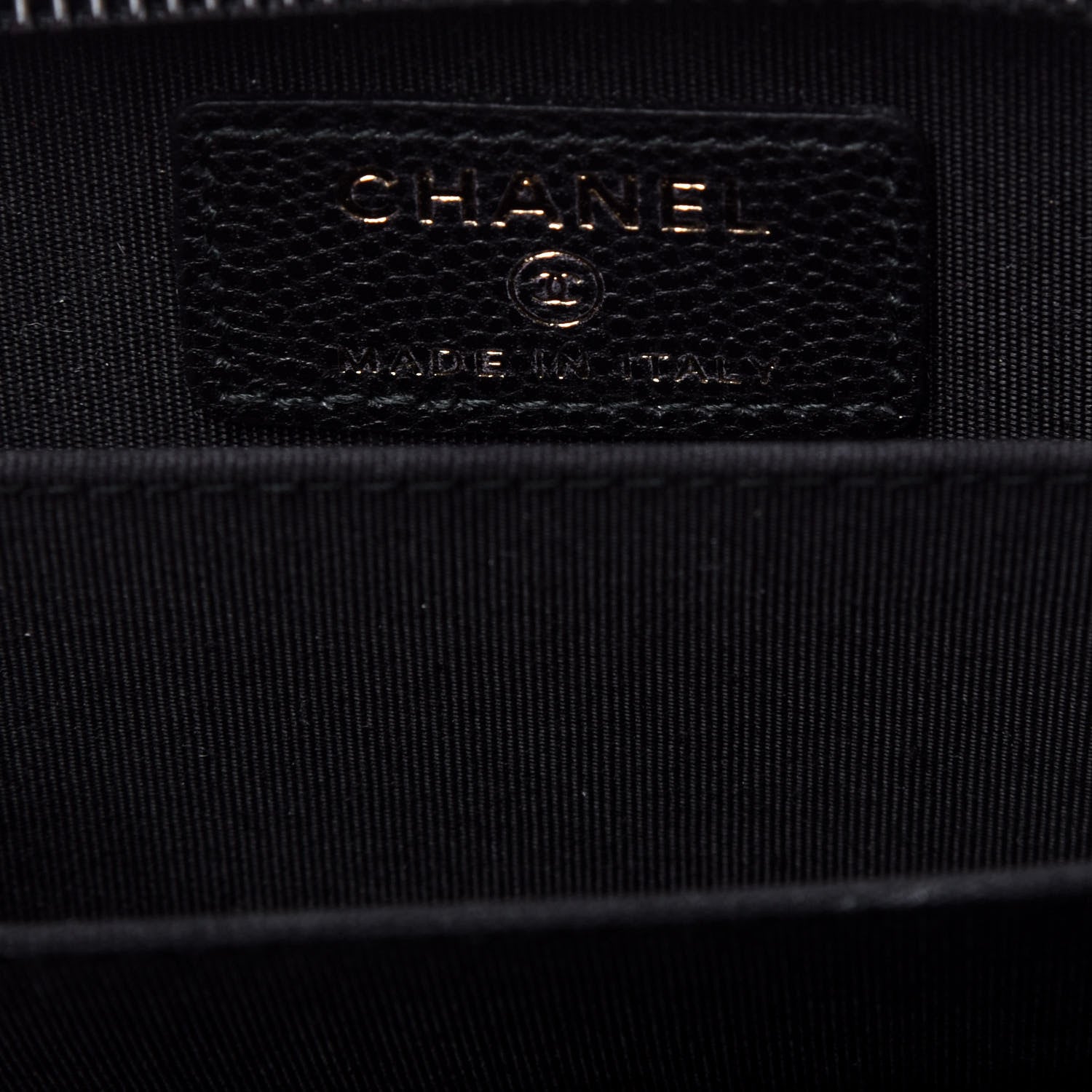Chanel Caviar Quilted Boy Zip Around Coin Purse Wallet Black 6 of 11